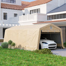 11 x 20 ft Heavy Duty Portable Garage, Outdoor Car Storage Shed, Beige