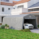11 x 20 ft Heavy Duty Portable Garage, Outdoor Car Storage Shed, Light Grey