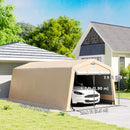 11 x 20 ft Heavy Duty Portable Garage, Outdoor Car Storage Shed, Beige