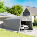 11 x 20 ft Heavy Duty Portable Garage, Outdoor Car Storage Shed, Light Grey