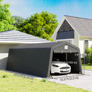 11 x 20 ft Heavy Duty Portable Garage, Outdoor Car Storage Shed, Dark Grey