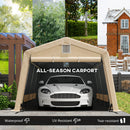11 x 20 ft Heavy Duty Portable Garage, Outdoor Car Storage Shed, Beige