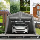 11 x 20 ft Heavy Duty Portable Garage, Outdoor Car Storage Shed, Light Grey