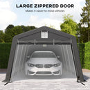 11 x 20 ft Heavy Duty Portable Garage, Outdoor Car Storage Shed, Dark Grey