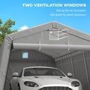 11 x 20 ft Heavy Duty Portable Garage, Outdoor Car Storage Shed, Light Grey
