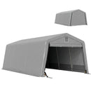 11 x 20 ft Heavy Duty Portable Garage, Outdoor Car Storage Shed, Light Grey