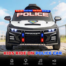 12V Electric Ride-On Police Car for Kids, Single Seat with Parental Remote, Music and Horn
