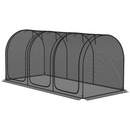 9' x 4' Mesh Garden Protection Crop Cage Cover with 3 Zipper Doors - Black