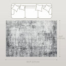 Area Rugs, Metro Skyline Modern Abstract Washable Area Rug by Sahara Design - Seasonal Overstock