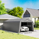 12 x 20 ft Heavy Duty Portable Garage for Outdoor Car Storage. Light Grey