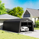 12 x 20 ft Heavy Duty Portable Garage for Outdoor Car Storage. Black