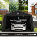 12 x 20 ft Heavy Duty Portable Garage for Outdoor Car Storage. Black