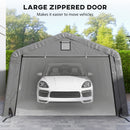 12 x 20 ft Heavy Duty Portable Garage for Outdoor Car Storage. Light Grey