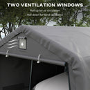 12 x 20 ft Heavy Duty Portable Garage for Outdoor Car Storage. Light Grey