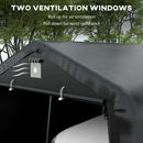 12 x 20 ft Heavy Duty Portable Garage for Outdoor Car Storage. Black