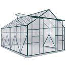 12 x 8 Greenhouse with transparent roof and walls on a white background
