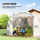 13' x 10' Walk-in Tunnel Greenhouse Portable and Easy to Move - White