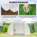 13' x 10' Walk-in Tunnel Greenhouse Portable and Easy to Move - White