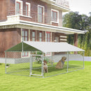 Dog Kennels, 13' x 7.5' x 5' Outdoor Dog Kennel Run with Waterproof Canopy - Seasonal Overstock