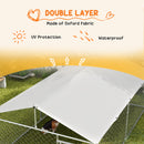 Dog Kennels, 13' x 7.5' x 5' Outdoor Dog Kennel Run with Waterproof Canopy - Seasonal Overstock