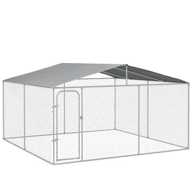 13' x 13' x 7.5' Large Dog House Kennel Pen with Canopy Shade