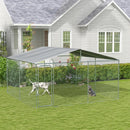 Dog Kennel, 13' x 13' x 7.5' Large Dog House Kennel Pen with Canopy Shade - Seasonal Overstock
