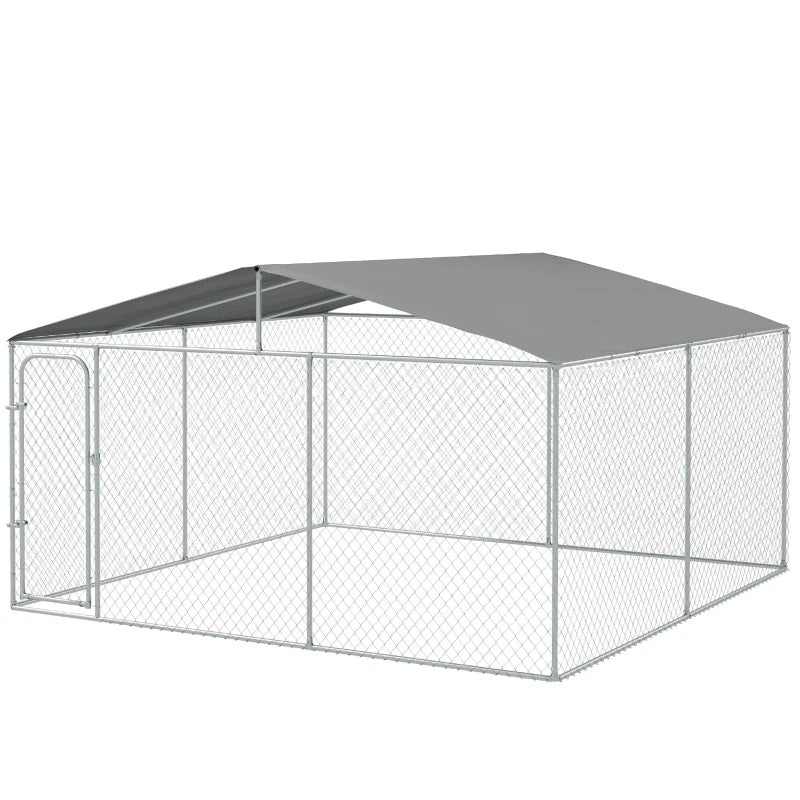 13' x 13' x 7.5' Large Dog House Kennel Pen with Canopy Shade