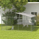 Dog Kennel, 13' x 13' x 7.5' Large Dog House Kennel Pen with Canopy Shade - Seasonal Overstock