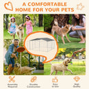 Dog Kennel, 13' x 13' x 7.5' Large Dog House Kennel Pen with Canopy Shade - Seasonal Overstock