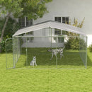Dog Kennel, 13' x 13' x 7.5' Large Dog House Kennel Pen with Canopy Shade - Seasonal Overstock