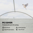Bird free with PE cover featuring anti-UV coating, bird-proofing, UV protection, heat preservation, and tear-proof properties.