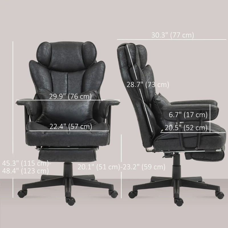 Office Chairs, The Beaumont XL Executive High Back Office Chair, Big and Tall Size up to 400 lbs - Black - Seasonal Overstock