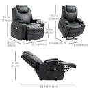 Lift Chairs, West Haven Power Lift Chair Recliner with Remote and Cup Holders - Black - Seasonal Overstock