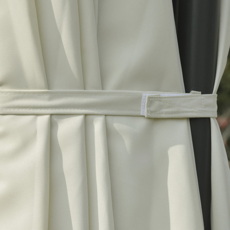 Patio Umbrellas, 14' x 9' Double-Sided Offset Cantilever Patio Umbrella Shade with Crank Open - Beige - Seasonal Overstock