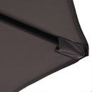 Patio Umbrellas, 14' x 9' Double-Sided Offset Cantilever Patio Umbrella Shade with Crank Open - Grey - Seasonal Overstock