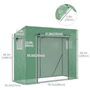 6.6' x 2.5' x 5.5' Portable Walk-In Greenhouse Hot House for Patio or Balcony - Green