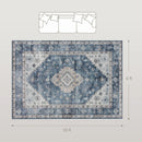 Area Rugs, Aegean Slate Washable Vintage Area Rug by Sahara Designs - Seasonal Overstock