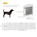 Pet Barriers, 14ft Large Freestanding Pet Gate w/ 6 Wood Framed Panels & Support Feet - White - Seasonal Overstock