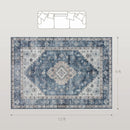 Area Rugs, Aegean Slate Washable Vintage Area Rug by Sahara Designs - Seasonal Overstock