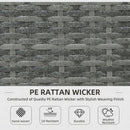 Patio Furniture, River Ridge 3pc Rattan Wicker Outdoor Patio Sectional Sofa Set with Table - Beige - Seasonal Overstock