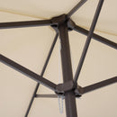 15ft Double Sided Outdoor Patio Umbrella for Tables with Lift Crank, Beige