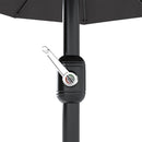 15ft Double Sided Outdoor Patio Umbrella for Tables with Lift Crank, Grey