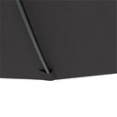 15ft Double Sided Outdoor Patio Umbrella for Tables with Lift Crank, Grey
