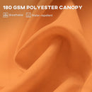 15ft Double Sided Outdoor Patio Umbrella for Tables with Lift Crank, Orange