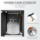 Beckett 28" Black Propane Fire Table with Lava Rocks and Cover