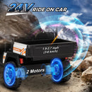 Ride-On Cars, 2-Seater 24V Electric Ride On UTV Car for Kids w/ Parental Remote and Sun Roof - White - Seasonal Overstock