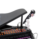 Musical Instruments, Mini Grand Piano Electronic Keyboard for Kids w/ 37 Keys and Microphone - Black - Seasonal Overstock