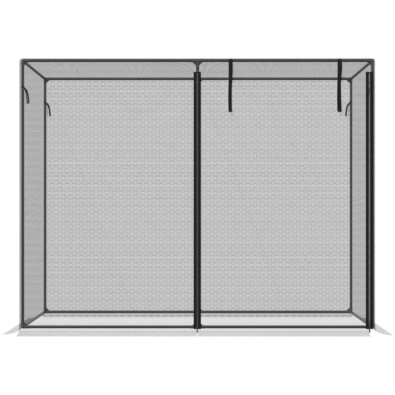 6.5' x 3.3' Mesh Garden Protection Cover with Zipper Door - Black