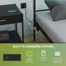 Beds, Luma Full Size Metal Platform Bedframe with LED Lights, Charging Station and Underbed Storage - Black (Copy) - Seasonal Overstock