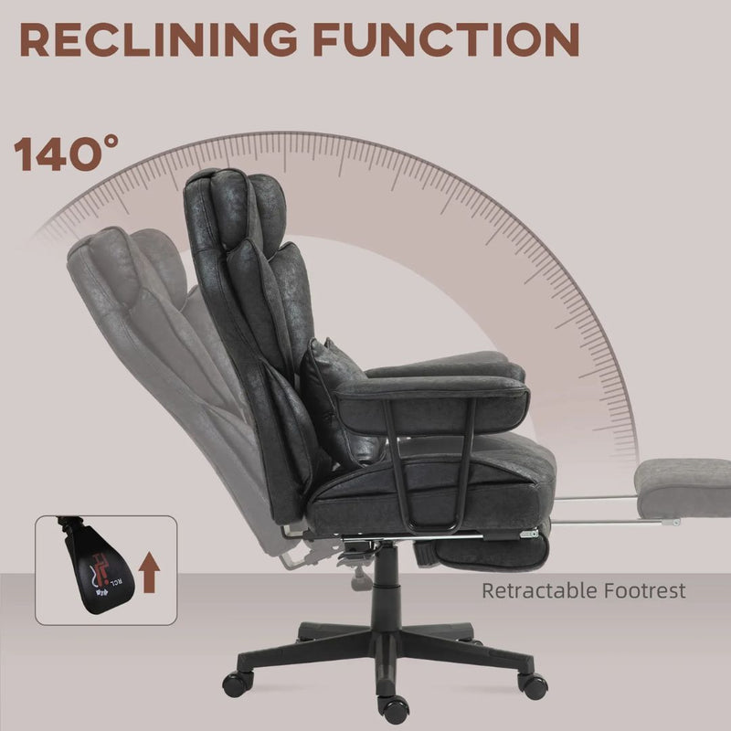Office Chairs, The Beaumont XL Executive High Back Office Chair, Big and Tall Size up to 400 lbs - Black - Seasonal Overstock